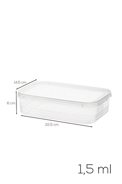 Porsima 4363-30 30 Pieces of Storage Containers Suitable for Self-Covering Deep Freezers, Airtight Organizer 1.5Lt