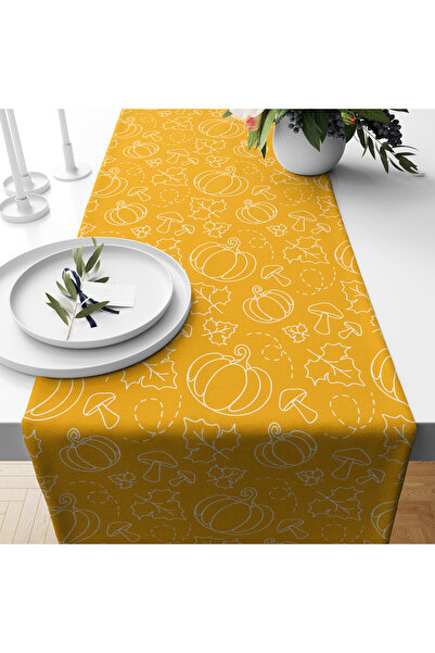 Filamente Digital Printed Runner - Leaf / Autumn / Pumpkin Patterned - 140X40 cm