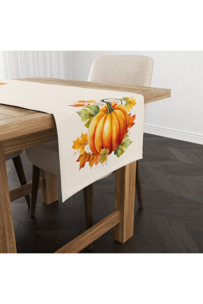 Filamente Digital Printed Runner - Leaf / Autumn / Pumpkin Patterned - 140X40 cm