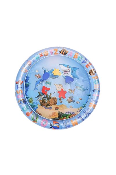 MACVI ® Water Play Mat for Babies, 66x65 cm, Shark Design, BPA-Free PVC, Blue, 3 Months+