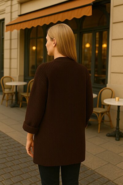 citycenterfashion Γυναικεία ζακέτα με χοντρό πλέγμα από μαλακό νήμα cty-cnd-11397