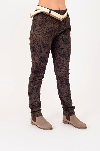 Park Moda 21980 Belt Detail Leopard Print Pants
