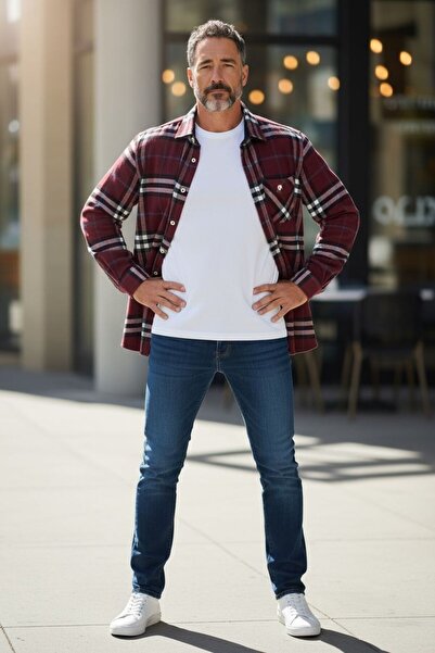 GÖMLEK GALERİSİ Dar Kesim Ekoseli Oduncu Spor Erkek Gömlek