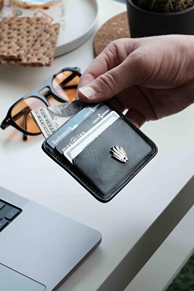 WATCHOFROYAL Card Holder Black Genuine Leather Card Holder