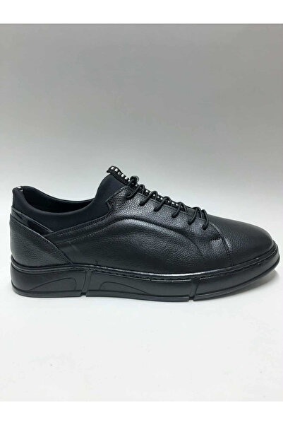 Hsa Genuine Leather Laceless Comfortable Daily Flexible Rubber Sole Black Win...