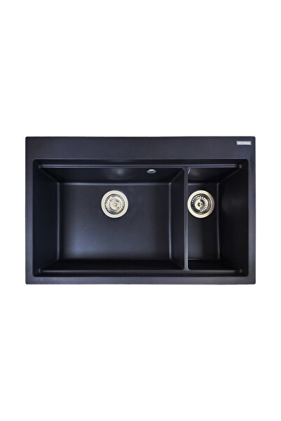 SanDonna Chiuveta din granit compozit MAGDALENA 1,5 KOM. 760X480, NEGRU