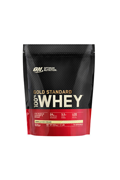 ON Optimum Nutrition Proteine ​​din zer ON 100% Whey, standardul de aur, proteină din zer Optimum Nutrition Vanilie 450g