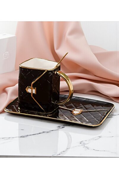 lstri 2-Piece Presentation Porcelain Gilded Bag Model Cup Set