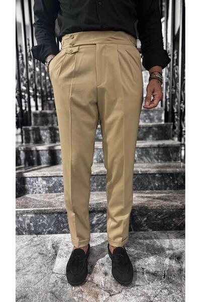 Fc Plus ÇİFT PİLELİ APOLETLİ YÜNLÜ PANTOLON