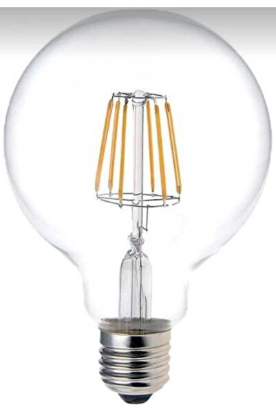 Edison G95 Rustik Ampül Şeffaf Camlı Sarı Işık Rustik Ampül Dekoratif Ampül
