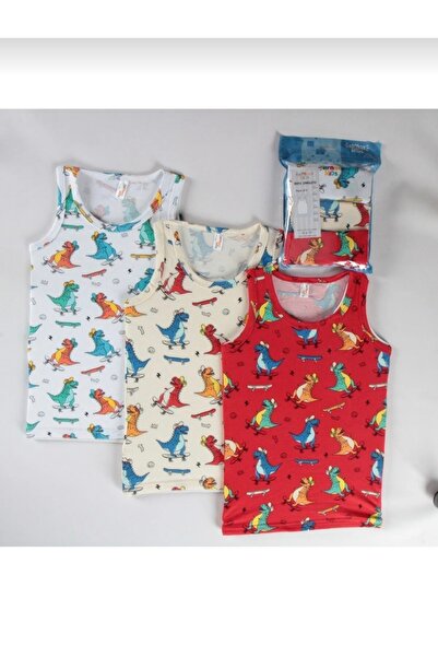 elmas kids Boys' 100% Cotton 3-Piece Undershirt and 3-Piece Boxer Set