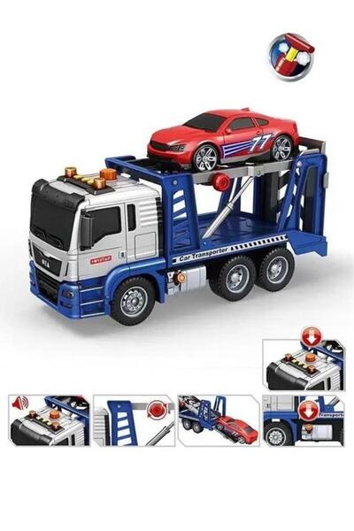 Tıfıl Toys Işıklı Sesli Pilli Araç Taşıyıcı Fonksiyonlu Çekici Oyuncak Kamyon...