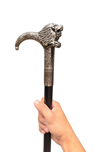 Generic A treacherous stick with a lion's head handle.