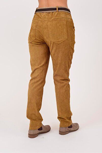 Park Moda 22036 Belt-Detail Trousers in Tubular Velvet