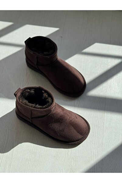 SOFT Mini Alçak Taban Süet İçi Kürklü Kadın Bot