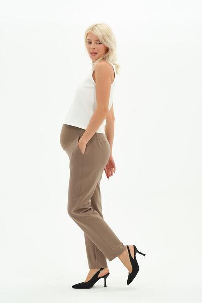 BUSA Maternity Flexible Abdominal Band Adjustable Waist Winter Mom Fit Classic Pants Vi̇zon