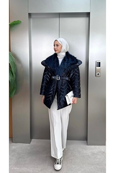 MISEY BOUTIQUE KÜRK DETAYLI KAPİTONE MONT