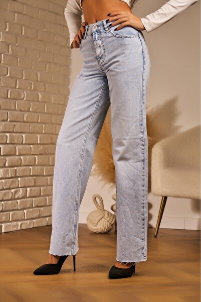 Joana Nayhe Blue Regular Fit Jeans with Pink Gold Glitter