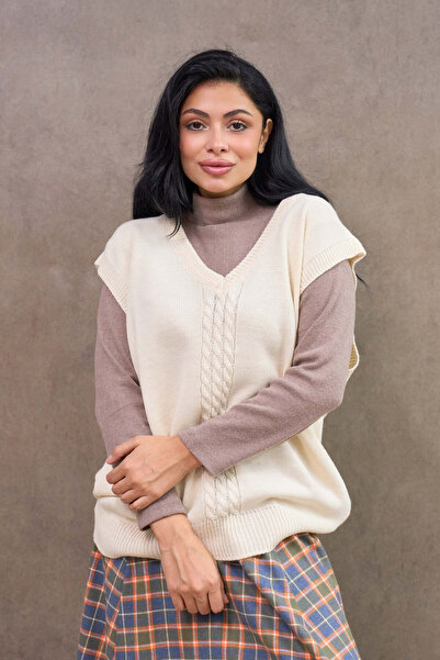 KÜÇÜĞÜM BUTİK Cream Oversize Sweater