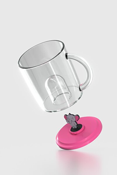Renga Joy Elephant Figured 250 ml Tritan Cup with Handle 222053 Pink