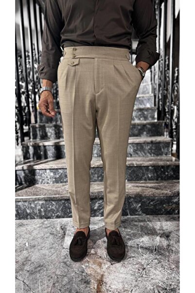 Fc Plus ÇİFT PİLELİ APOLETLİ YÜNLÜ PANTOLON