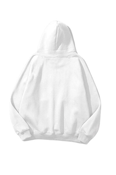 MOONBULL Women's Juicy Stone Printed Oversized Kangaroo Pocket Hooded Sweatshirt