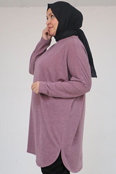 Eslina 58156 Plus Size Basic Mir Tunic - Dusty Rose