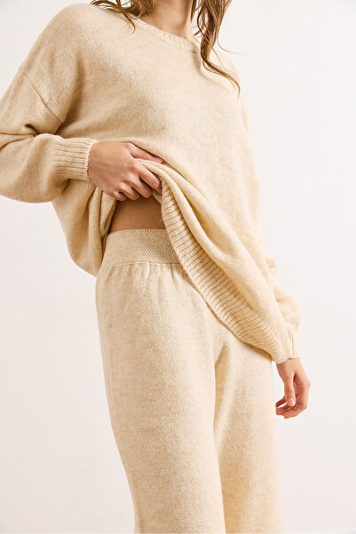 Olalook Kadın Taş Kazak Pantolon Triko Takım TKM-19000452