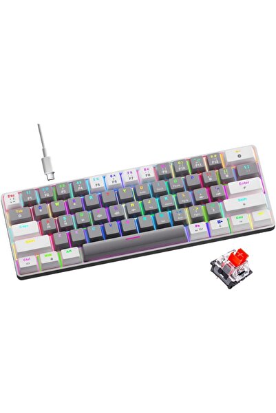 STOREMAX T60 Mekanik Oyuncu Klavyesi Red Switch RGB Led Işıklı Kablolu Gaming...
