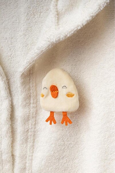 Bebitof 100% Cotton Chick Patterned Baby Bathrobe Set BBTF.EKR.30038