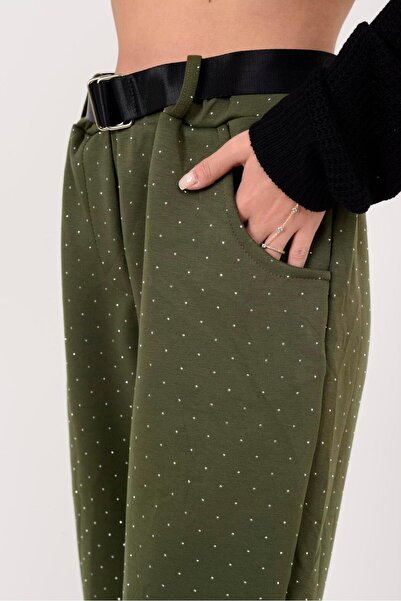 Park Moda 8614 Панталони с детайлна бродерия от камъни