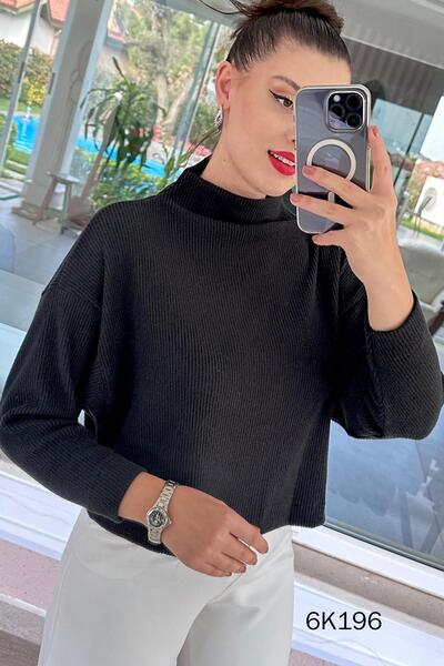 İnce Topuk Corded Fabric Yumoş Bat Sleeve Blouse 6K196