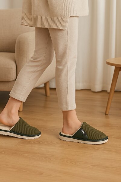 Wordex Ar-060 Unisex Velvet Fabric Winter House Slippers with Fur Inside