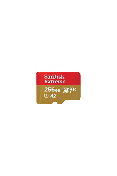 SanDisk Card de memorie microSDXC Extreme, 256 GB, UHS-I (V30), 190 MB/s R, 130 MB/s W, Clasa 10, adaptor SD