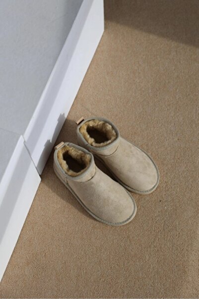 SOFT Mini Alçak Taban Süet İçi Kürklü Kadın Bot