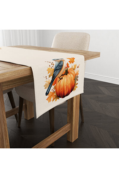 Filamente Digital Printed Runner - Leaf / Autumn / Pumpkin Patterned - 140X40 cm