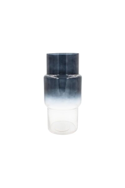 Arti Casa Decorative vase, made of smoked glass, modern gradient design, 30x12 cm,