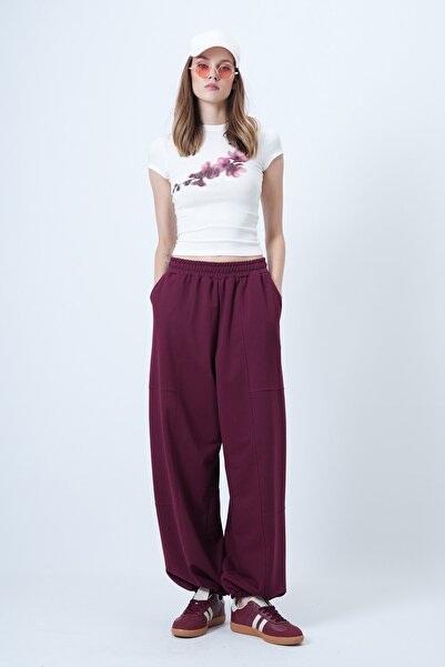 VAGGON Double Pocket Stitching Detailed Jogger Pants