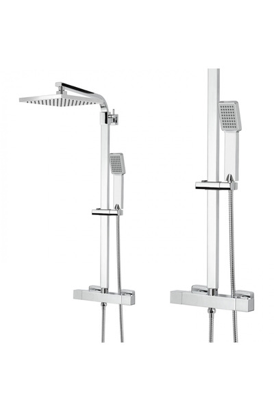 MSW Set coloană de duș cu termostat și efect de ploaie - diverse dimensiuni