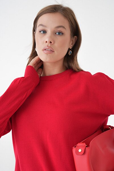 Miss Allos Women's Crew Neck Long Sleeve Knitwear Sweater