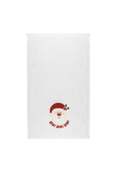 SHOPIENS Prosop de mâini din bumbac, model de Crăciun, alb, 50x30 cm, broderi...