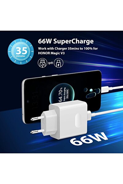 Generic 67W Supercharge Charger with USB-C Cable for Honor & Huawei