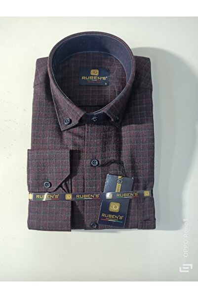 RUBENS GÖMLEK Classic Single Pocket Lapel Button Winter Shirt