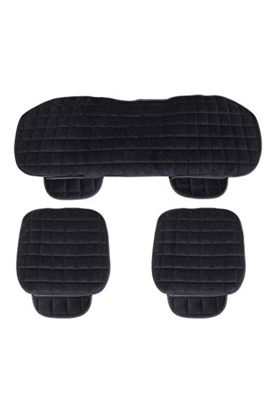 COOYA 3-Piece Car Seat Cushion Kit Black Soft Comfortable