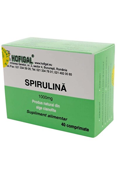 Hofigal Spirulină 1000mg, 40 de comprimate,