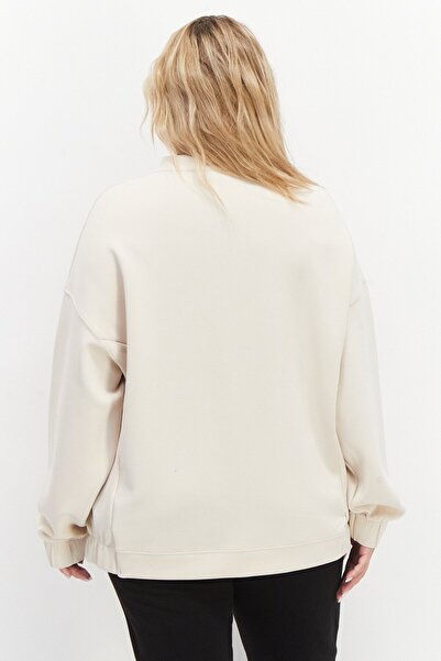 TAIFUN Women Plain Jacket Shirt, Beige