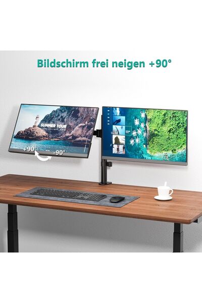 Generic Dual LCD Monitor Desk Mount Stand Fully Adjustable, Fits Two 27" Screens (WL-M002)