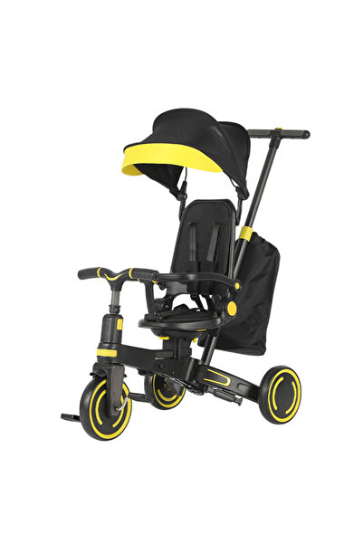 Kinderauto Kinderplay Baby 4-in-1 Multifuntional Tricycle, Yellow