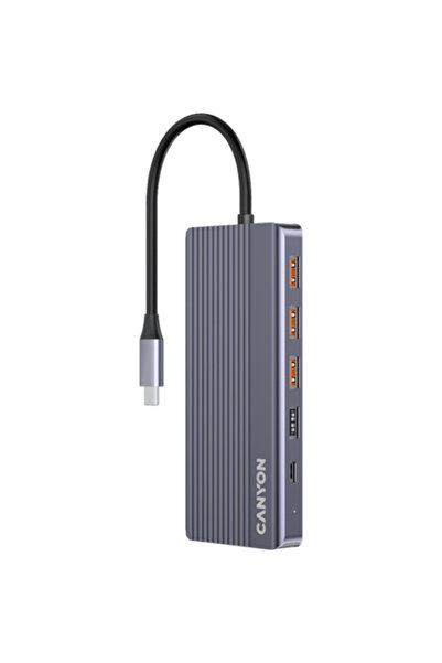 CANYON Hub USB-C 13-în-1 DS-16, 4K, gri