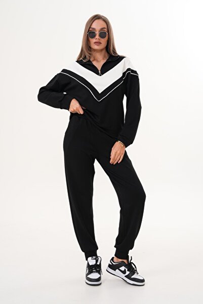 ŞİMAL Kadın Yarım Fermuar Detaylı Eşofman Takım 255361 -